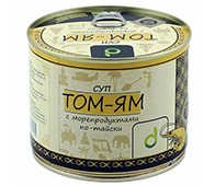 Том Ям с морепродуктами по-тайски, в металлической банке с ключом, 530 г